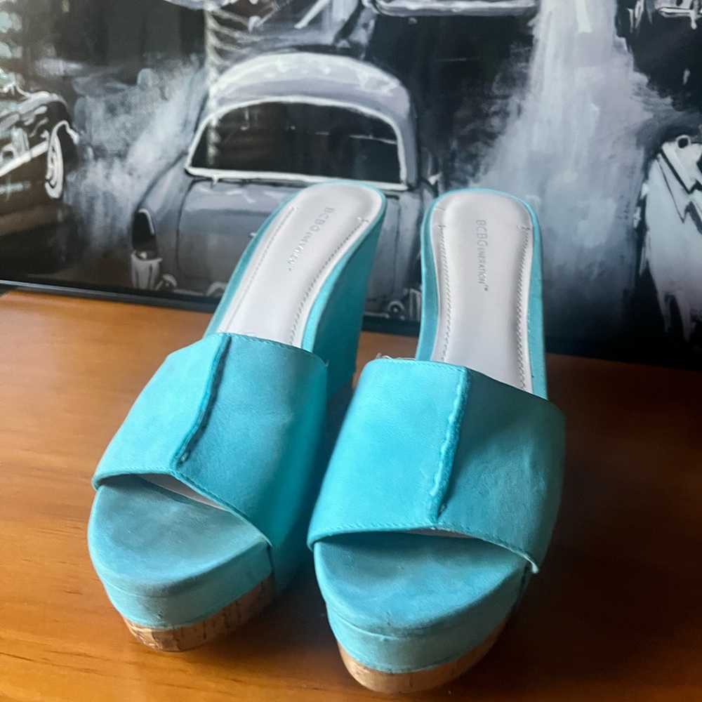 BCBGeneration Turquoise Wedges
